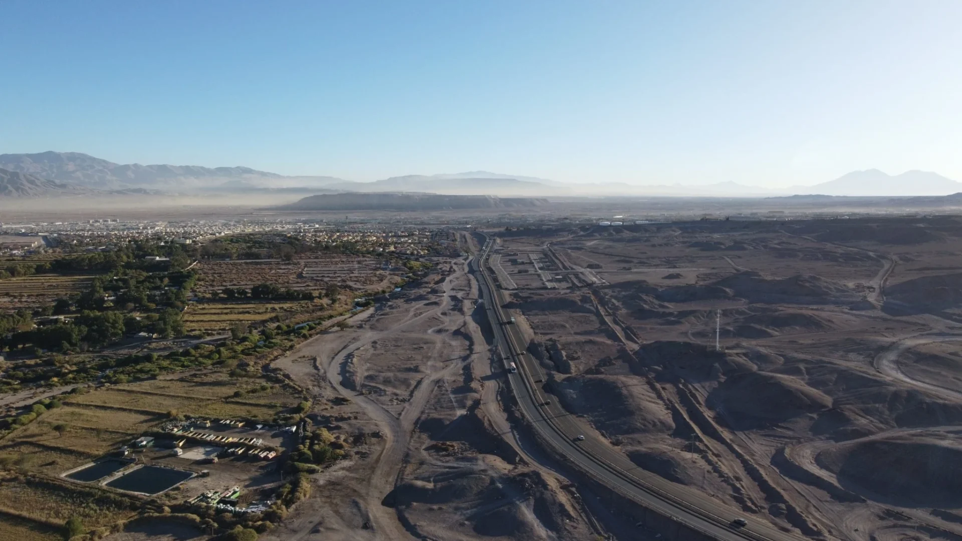 Vista aérea de las instalaciones de ProFleet en Calama